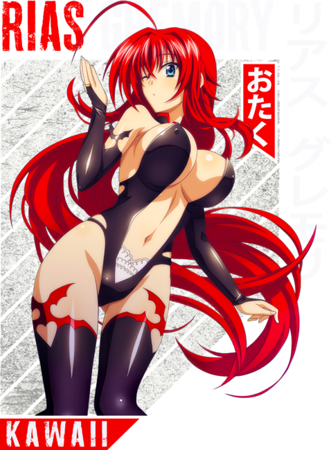 High School DxD Rias Gremory Aesthetic Sexy Waifu Anime Girl by Newsaporter