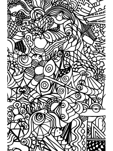 chaotic drawing find the items! :)