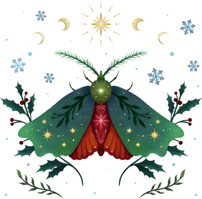 Christmas Moth by EpisodicDrawing