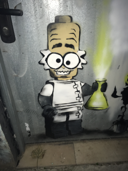 Mad scientist graffiti