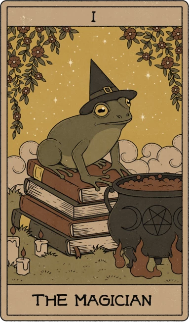 The Magician - Frogs Tarot