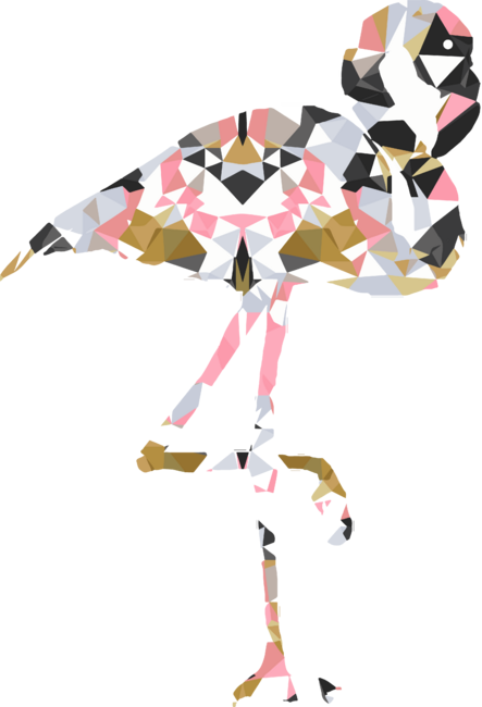 Cute geometric Flamingo abstract design