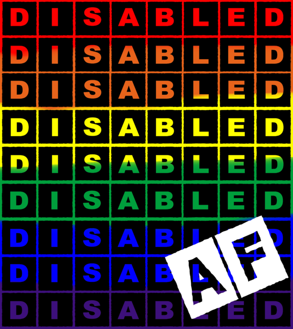 Rainbow Disabled AF (Sticker)