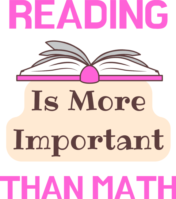 Reading Is More Important Than Math Pink Book by Wortex