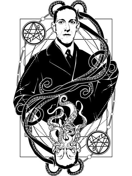 Lovecraft / Cthulhu on a playing card by vonKowen