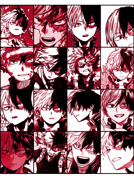 Todoroki Shoto manga collage