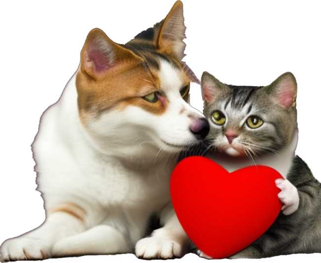 Cat and Dog Valentine