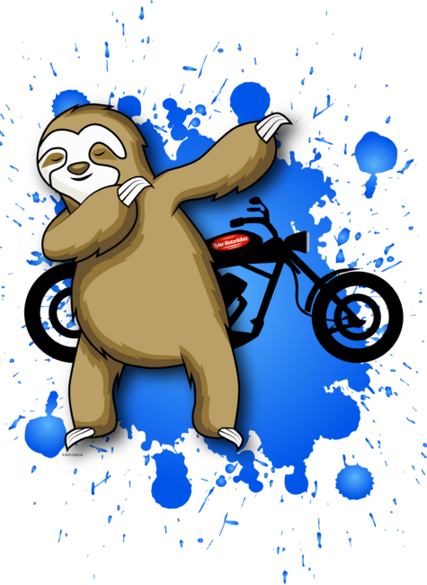 Sloth with Motorcycle