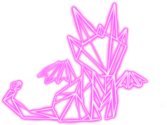Pink geometric Dragon by mickatchu