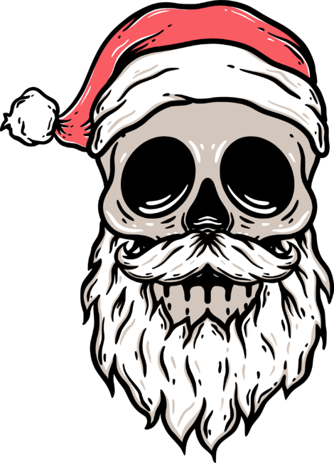 Santa Skull christmas by rukurustudio