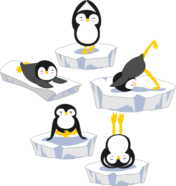Kawaii Penguin Yoga