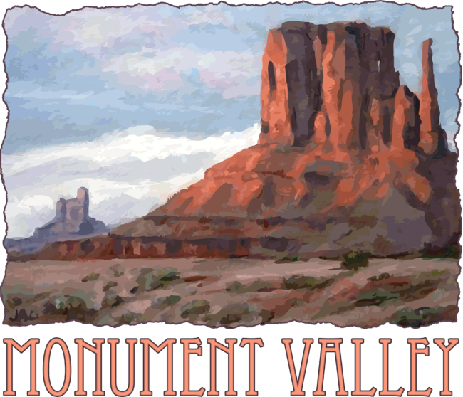 Monument Valley Arizona &amp; Utah Scenic Landscape Painterly by greenverdugo