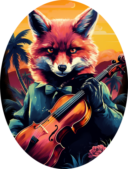 Cool Fox, Sunset Vibes by ShopSaint