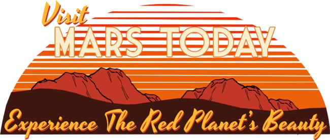 Retro Space Travel Planet Mars Vintage Space Advertisement