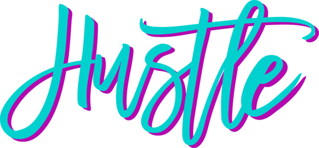 80s Hustle Entrepreneur Motivational Typographic Gift by MintedFresh