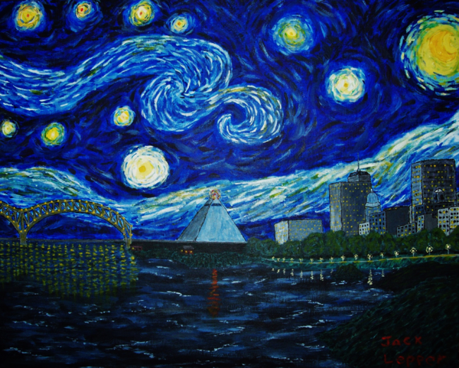 Dedication to Van Gogh: Memphis Starry Night