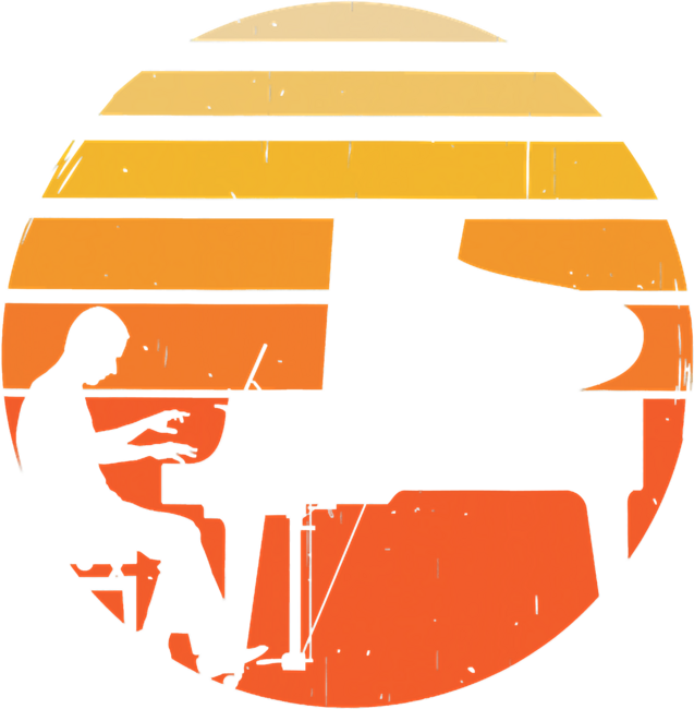 Pianist Playing Piano T-Shirt by Mandala69