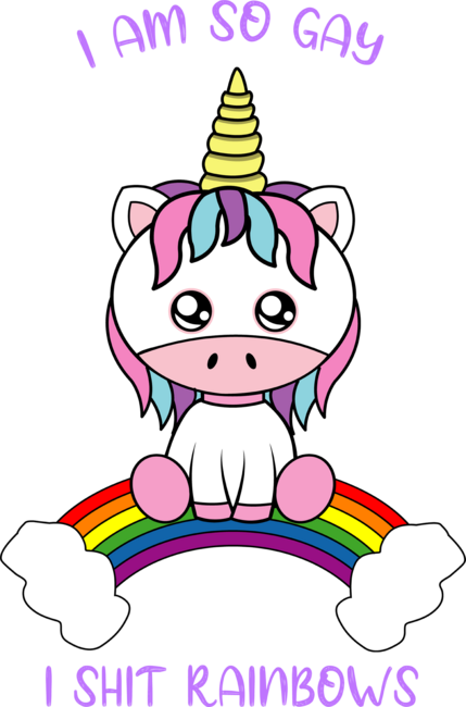 I am so gay, cute unicorn