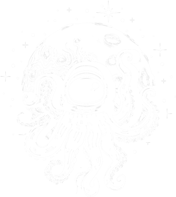 Astronaut Octopus  T-Shirt by Titanrose