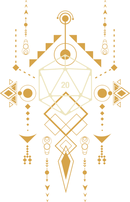 Esoteric D20 Dice Alchemy Symbols