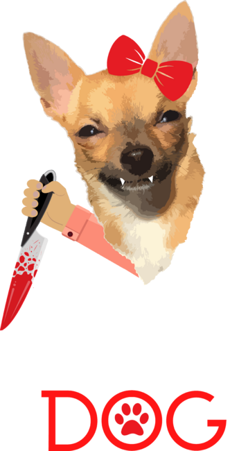 Funny chihuahua - Funny dog with a knife