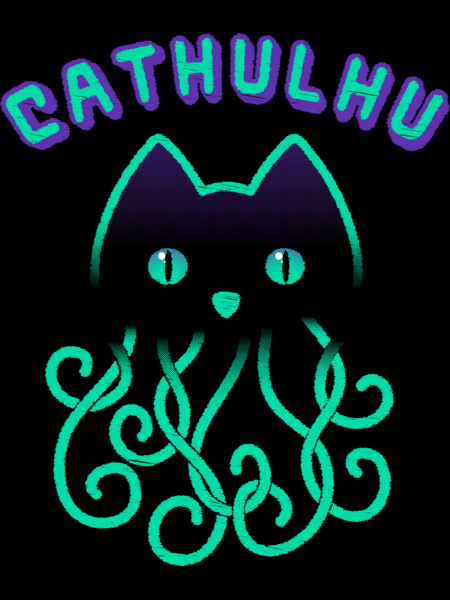 Cathulhu Funny Cthulhu Cat T-Shirt ELDRITCH HORROR
