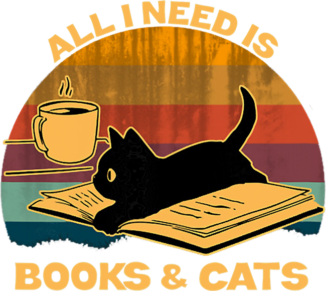 I Need Is Books And Cats by Mandala69