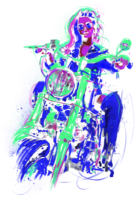 Beautiful Woman Motorcycle by motoracerdesign
