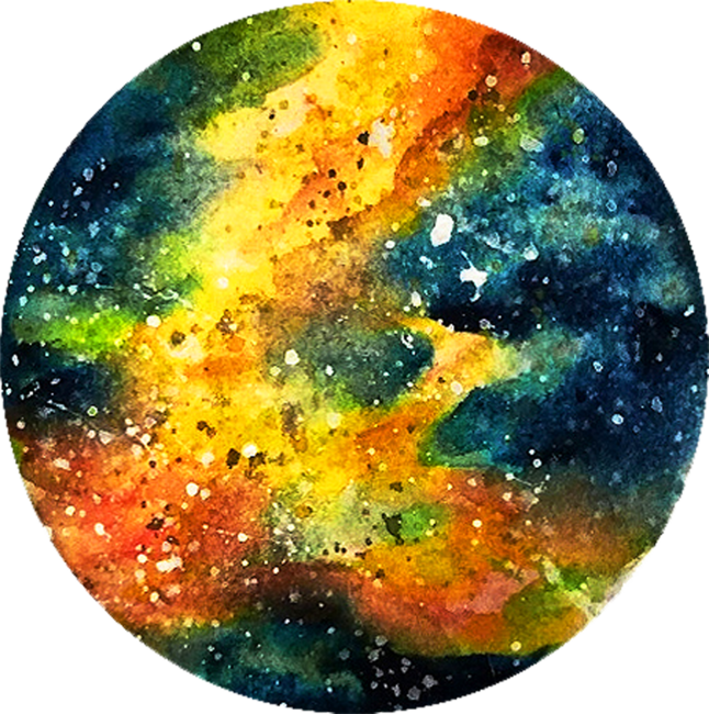 Watercolor Galaxy by Mirandemia