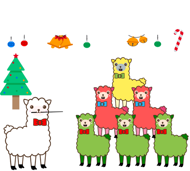 Llama Christmas Carolers