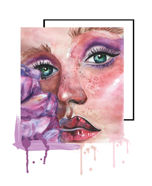 Watercolor face