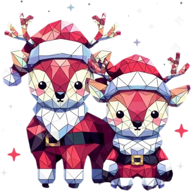 Christmas Cute Reindeer by fadinstitute
