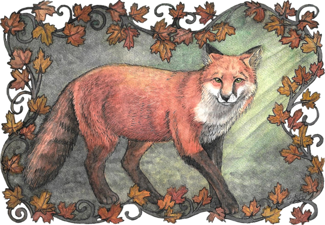 Fox and Leaves