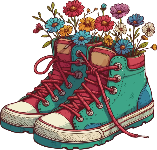 Flowers Shoes by katzura