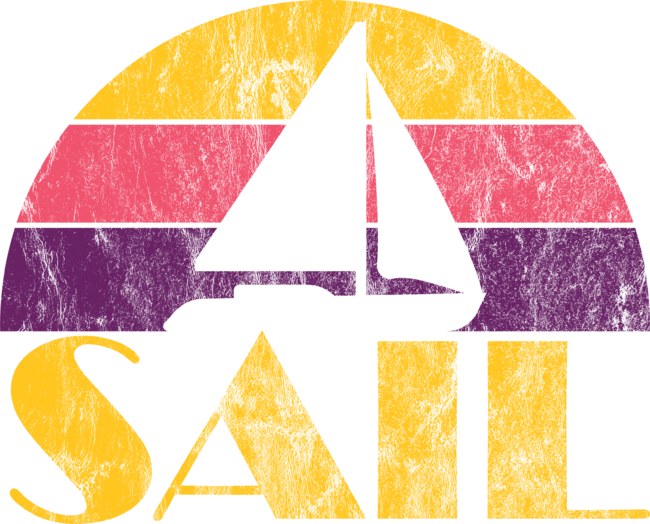 Retro Sail Sunset by leftpointshirts