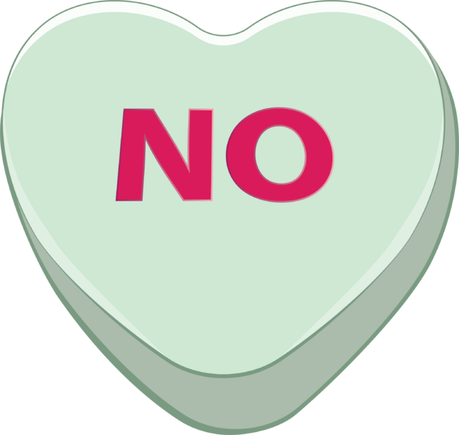 No candy heart