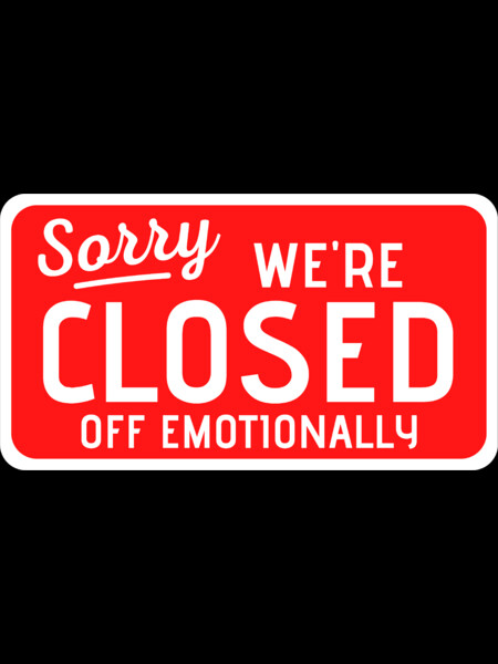 sorry we're closed off emotionally by edsonramos