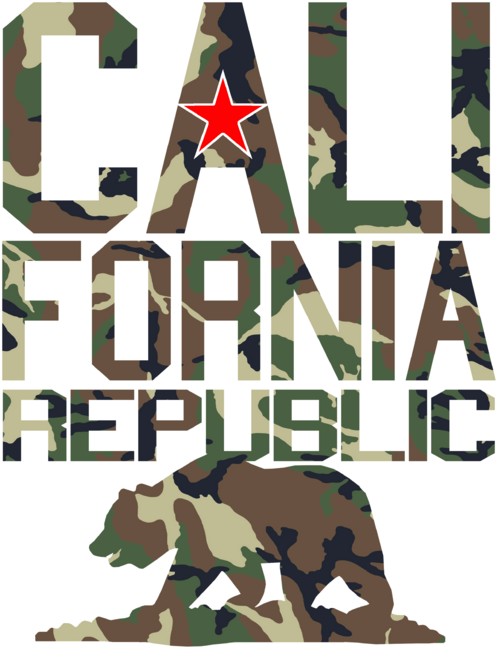 California Republic (camo bear style) by robotface