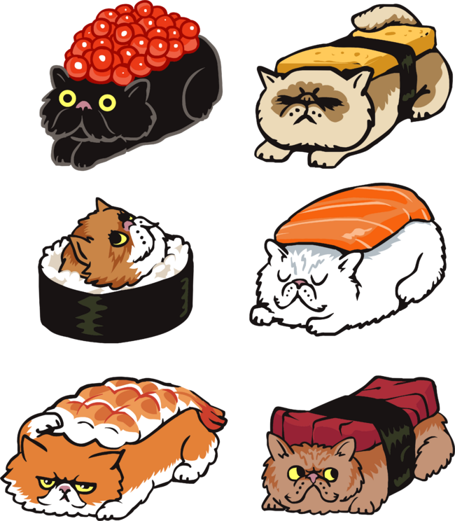 Sushi Persian Cat by huebucket
