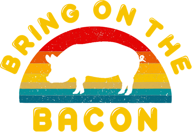 I Love Bacon T-Shirt Funny Bacon Lover by TainBing99