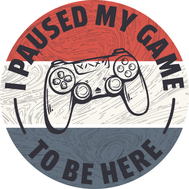 I Paused My Game to Be Here - Funny Video Gamer Gift by MSTEVEI