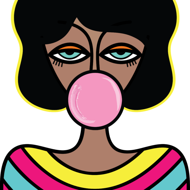 Bubble gum girl