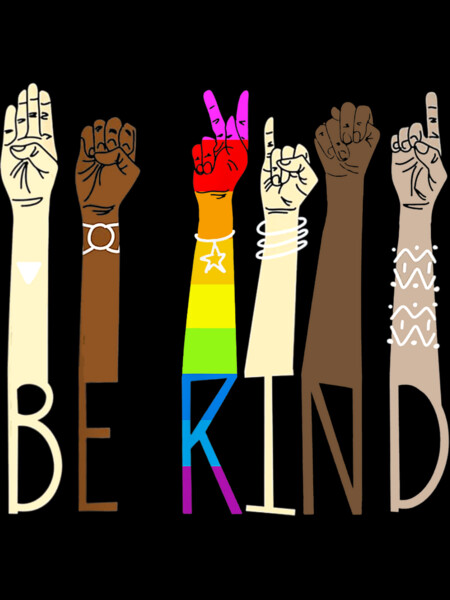 Be Kind Sign Language Hand Talking LGBT Gay Les Pride ASL by Avocato