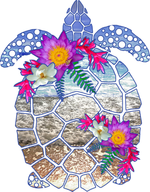 Sea turtle flowers