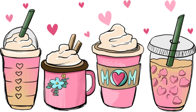 Cute Valentines Day Mom Valentine Coffee Lover by MagaliTrun