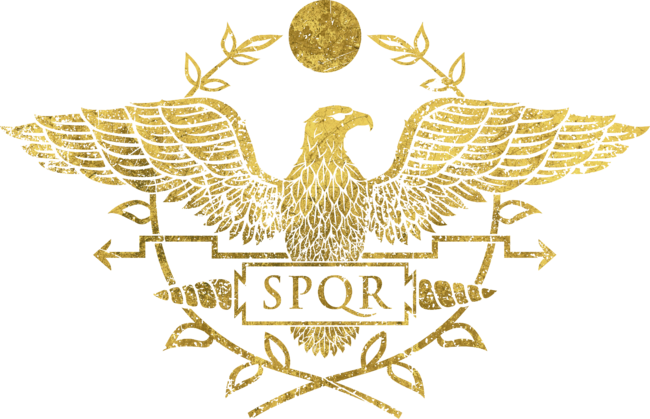 Roman Empire Eagle Emblem - Dark Gold