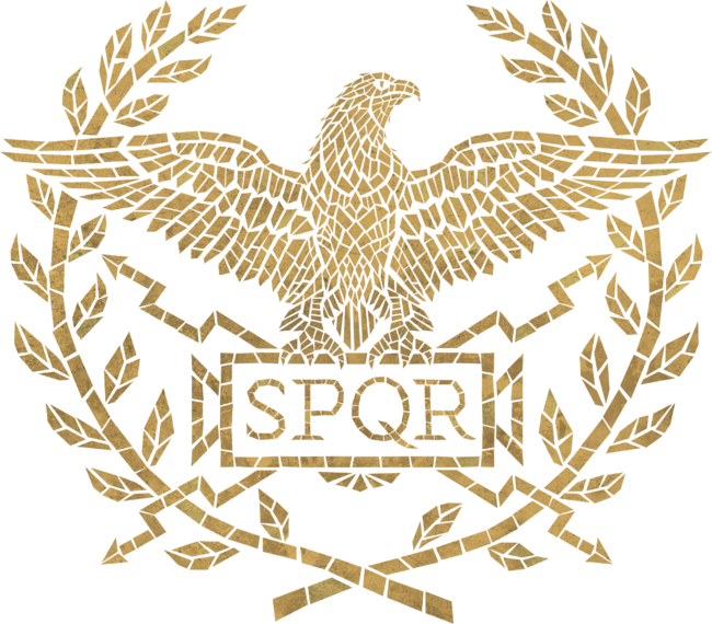 Roman Empire Emblem - Vintage Gold Mosaic