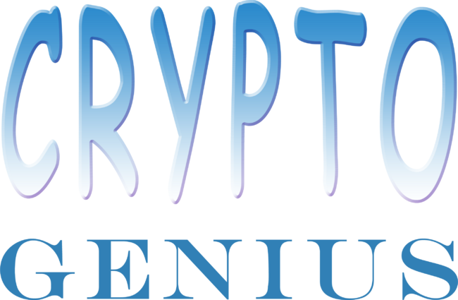 CRYPTO GENIUS cryptocurrency logo tokens coins