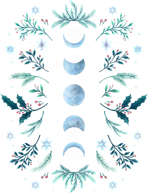 Moonlight Garden - Teal Snow by EpisodicDrawing