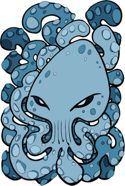 Octopus Squid Kraken Sea Creature - Sailor Blue